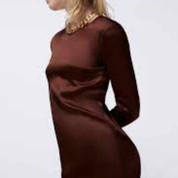 Zara Satin Effect Dress - Picture 3 of 7